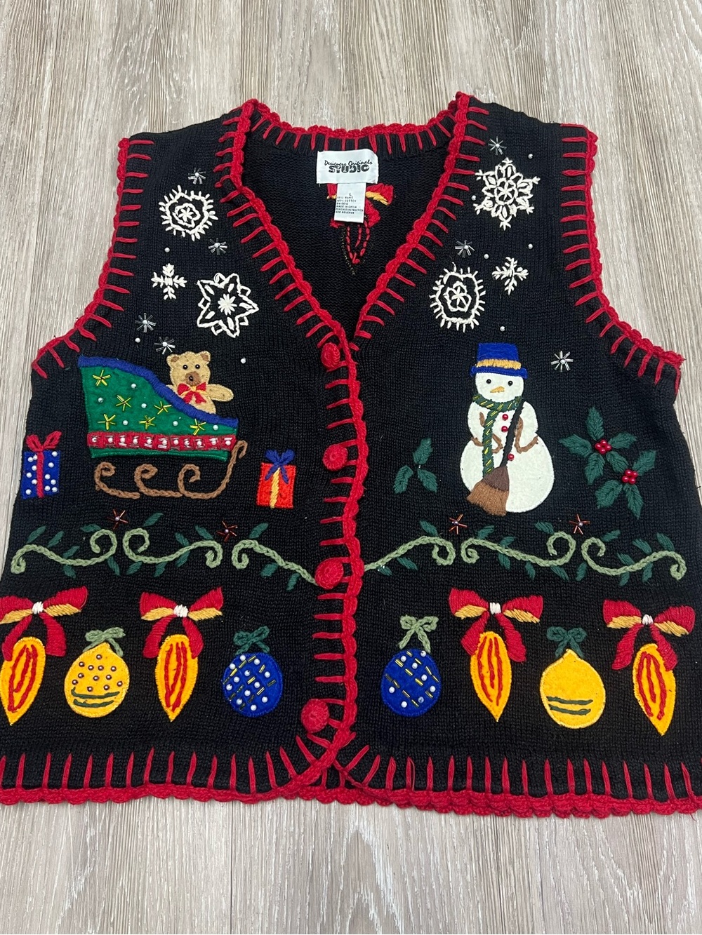 Vintage Christmas sweater vest size L